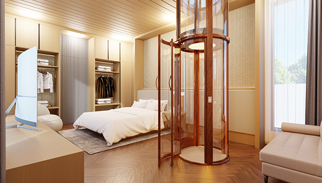 self-supporting two-story home elevators design air-driven home lifts